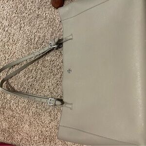 Tory Burch Taupe Leather Tote